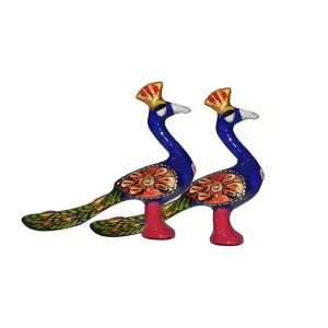 Handicraft Junction HJ-179 Peacock Pair Handmade Handicraft for Home Decor Gift Item – 2 inch