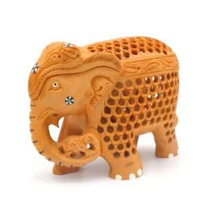Likla Wooden Elephant Figurine