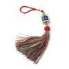 Likla Tibetan Blue Om Mani Padme Hum Prayer Wheel Pendant with Tassel