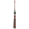 Likla Tibetan Blue Om Mani Padme Hum Prayer Wheel Pendant with Tassel - Image 4