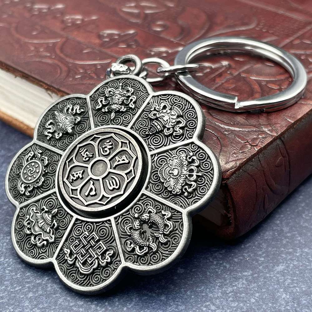 Protection Amulet Feng Shui Lucky Coin Pendant - Om Mani Padme Hum Mantra  Buddhist Charm Necklace Buddhism Mantra Jewelry