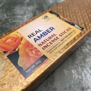 Real Amber Natural Incense Stick with ceramic Incense Stick Holder, 50 gm