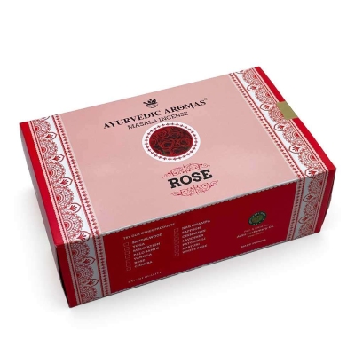 Ayurvedic Aromas Rose Masala Incense, 15gm, Pack of 12