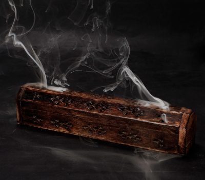 TIBETAN WOODEN INCENSE HOLDER